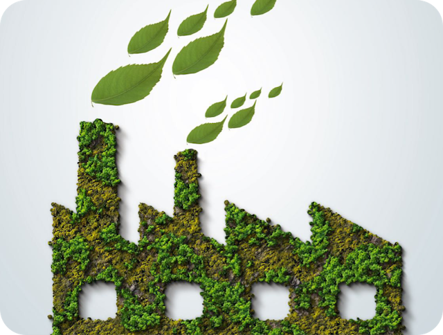 Arte de fabrica con naturaleza, simboliando la sustentabilidad y energias limpias